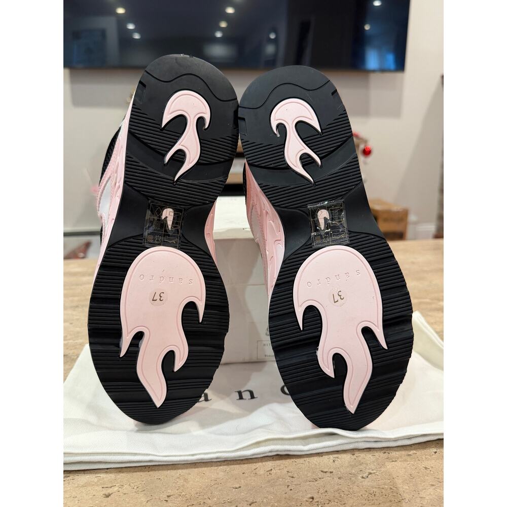 NEW Sandro Flame Fashion Sneakers Pink Black size 37 EU - Picture 6 of 9